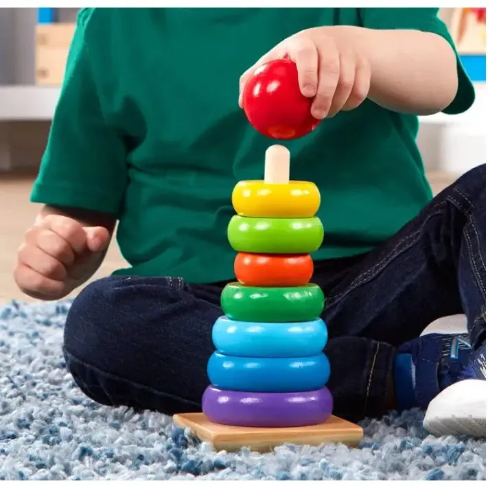 Melissa & Doug Wooden Rainbow Stacker