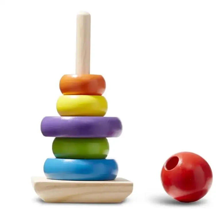 Melissa & Doug Wooden Rainbow Stacker
