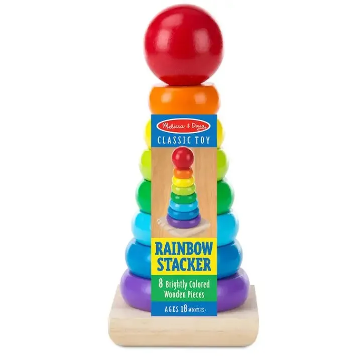 Melissa & Doug Wooden Rainbow Stacker