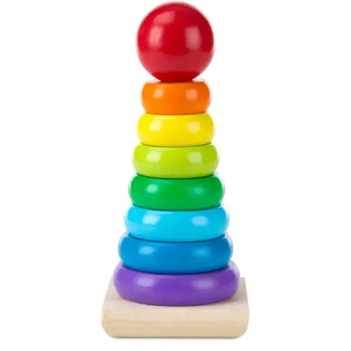 Melissa & Doug Wooden Rainbow Stacker