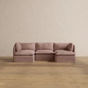 Modular Washable 3-Seater U-Sectional in Sakura | Memorix  Seat | Cloud Pillow