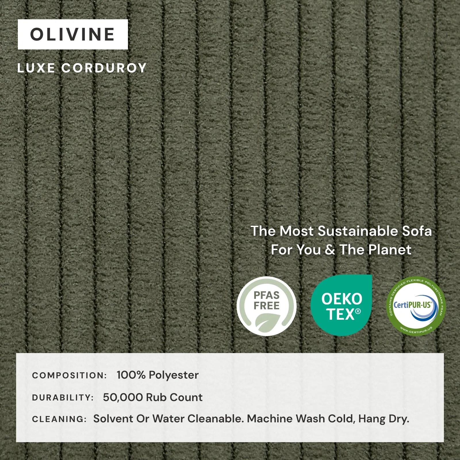 Modular Washable 6-Seater Open-Ends U-Sectional   Ottoman in Olivine | Memorix  Seat | Cloud Pillow