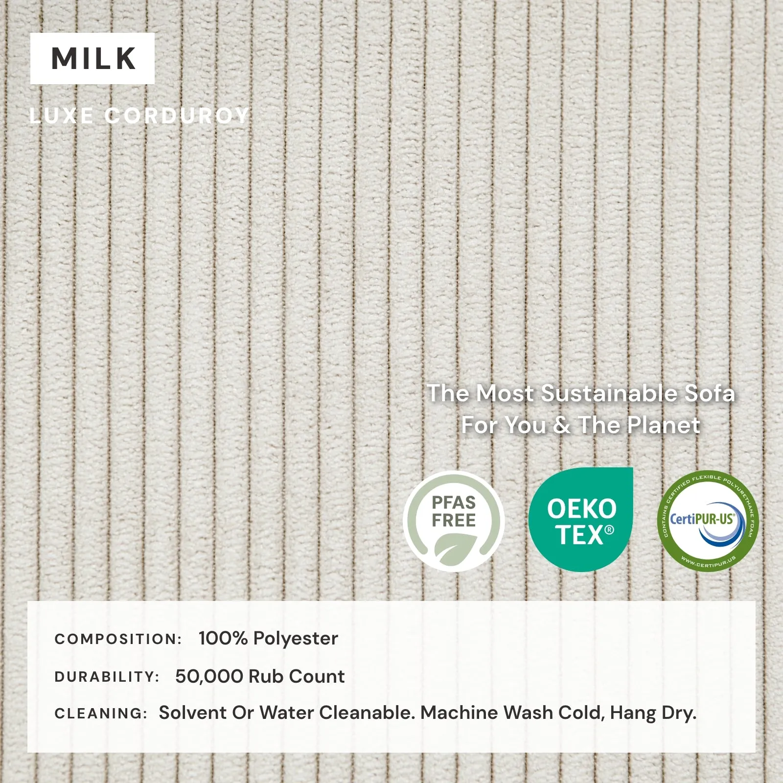 Modular Washable 6-Seater U-Sectional   Ottoman in Milk | Memorix  Seat | Cloud Pillow