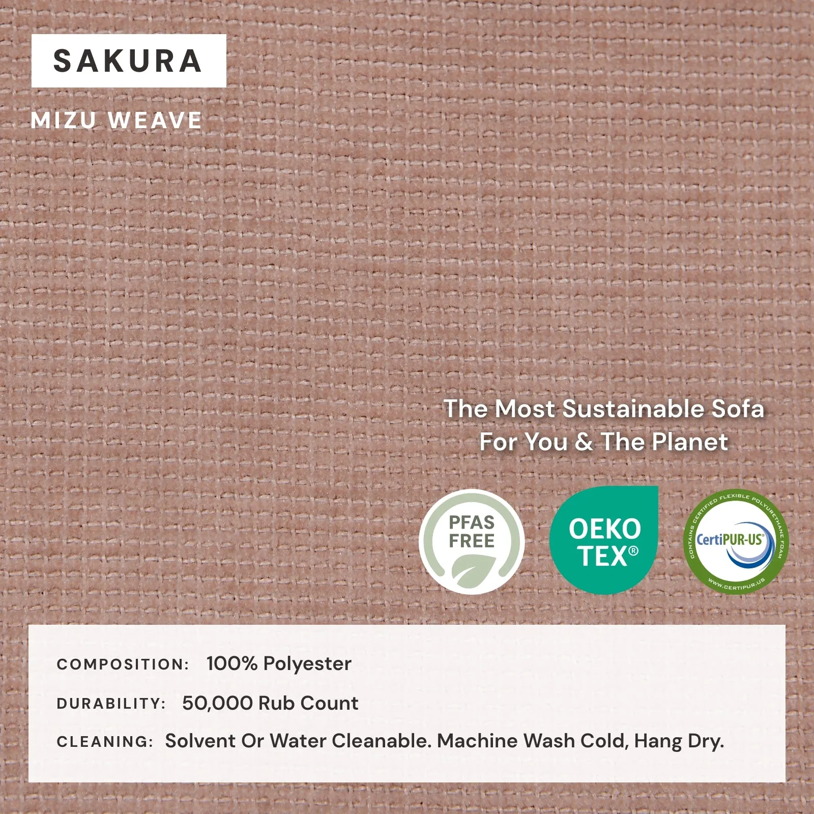 Modular Washable 7-Seater U-Sectional   Ottoman in Sakura | Memorix  Seat | Cloud Pillow
