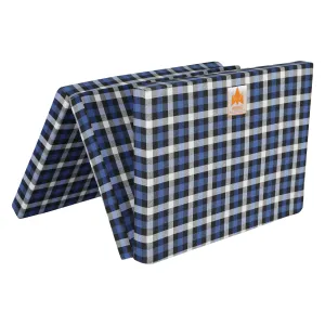 MOROFEEL 2 Inch Dual Comfort Reversible Foldable UHD Foam Single Bed Mattress 3 Fold Blue & White Color (Size : 72 x 35 x 2)