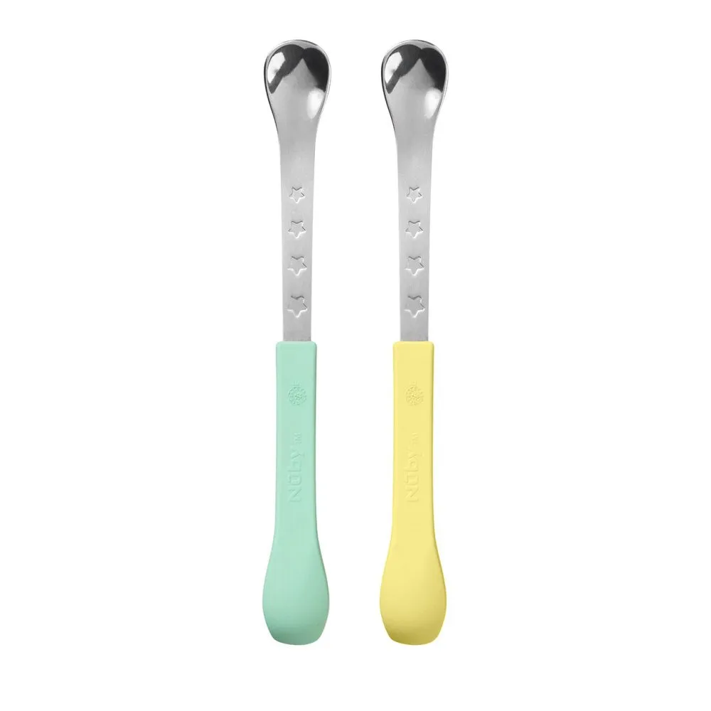 Nuby Switch-it First Spoons Silicone And Metal 2Pk 6m 
