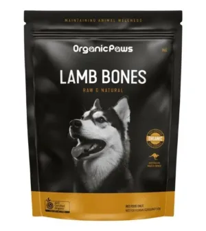 Organic Paws Lamb Bones Frozen Raw Dog Food