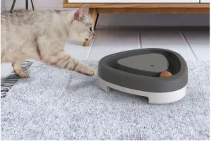 Pet Cat Self-hey Toy Smart Funny Cat Triangle Turntable Electric Toy Cat Scratcher  Juguete para gatos con forma de triángulo giratorio, juguete eléctrico inteligente y divertido para rascarse
