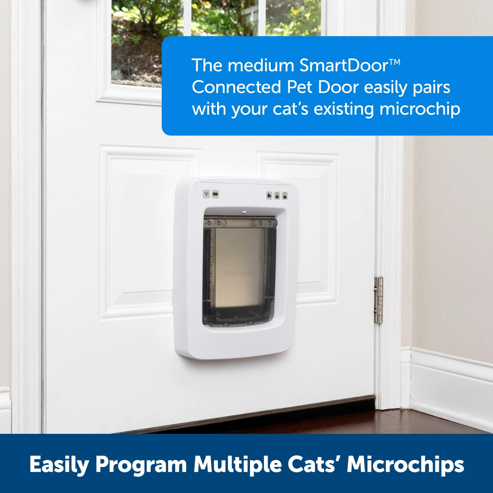 PetSafe NEVER RUST SmartDoor Connected Pet Door, Dog and Cat, Medium