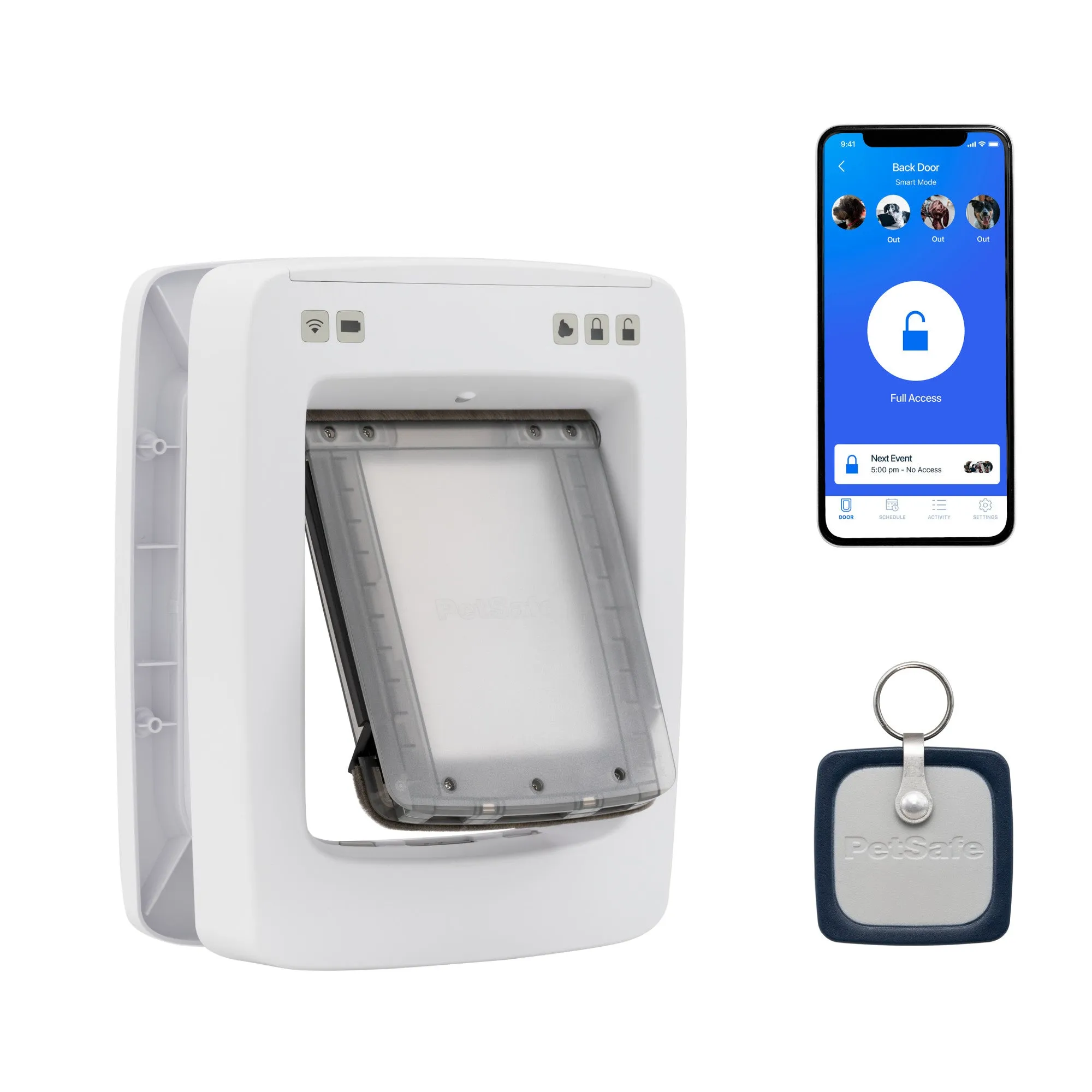 PetSafe NEVER RUST SmartDoor Connected Pet Door, Dog and Cat, Medium