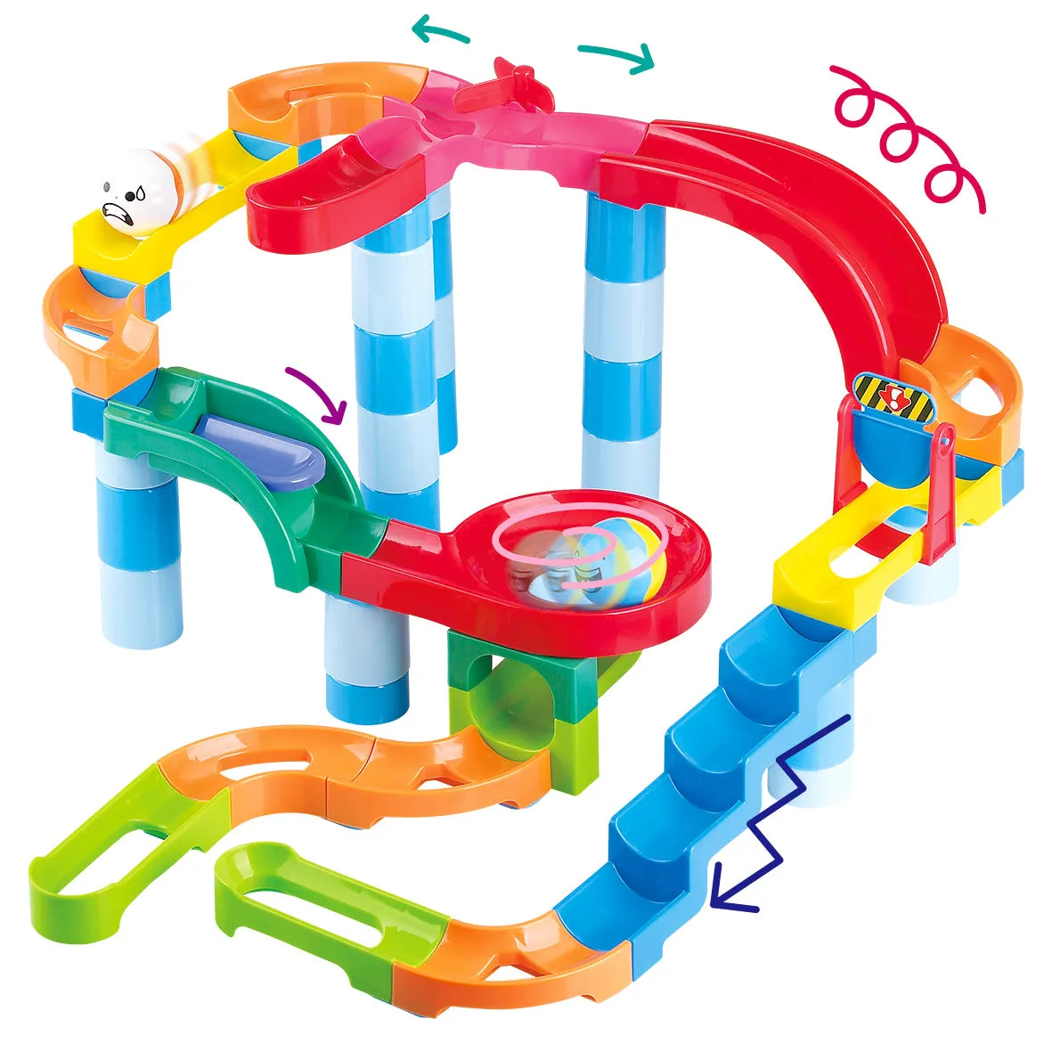 Playgo Toys Ent. Ltd. Powers Marble Run 66 Pieces