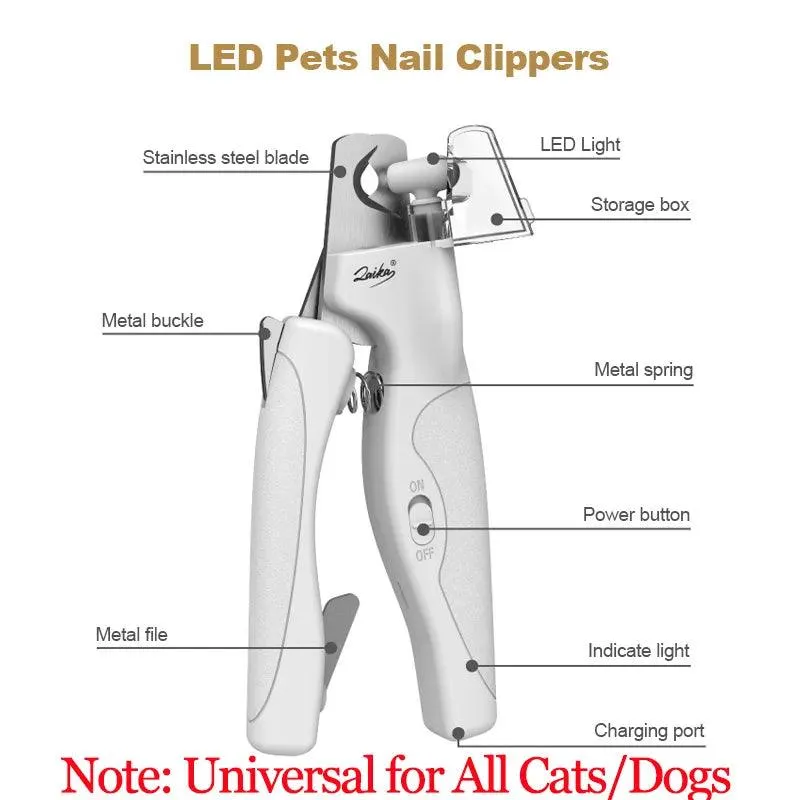 Precision LED Pet Nail Clippers