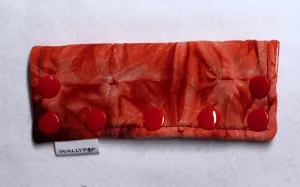 Red Batik Feeding Tube Connector Cover. Ready to Ship.