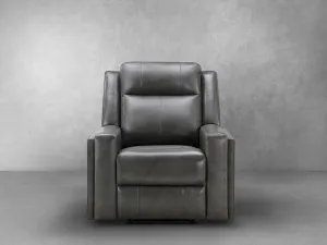 Rhodes Top-Grain Leather Manual Recliner