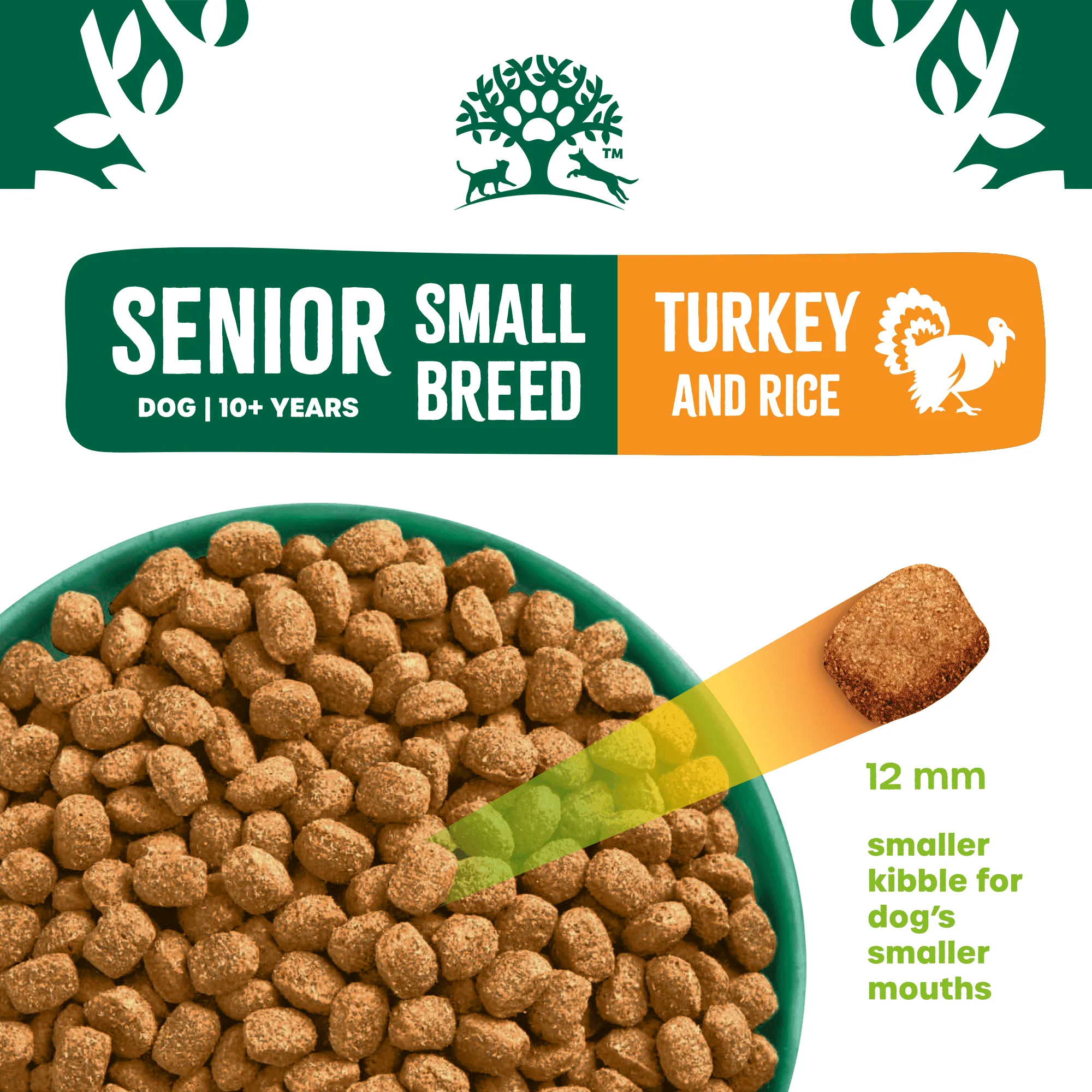 Senior Turkey & Rice Small Breed Dry Dog Food