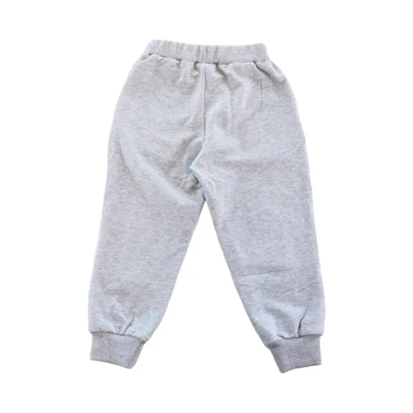 Sequin Unicorn Patch Pants - Grey