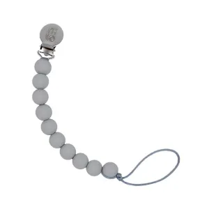 Silicone Beads Pacifier Holder Grey
