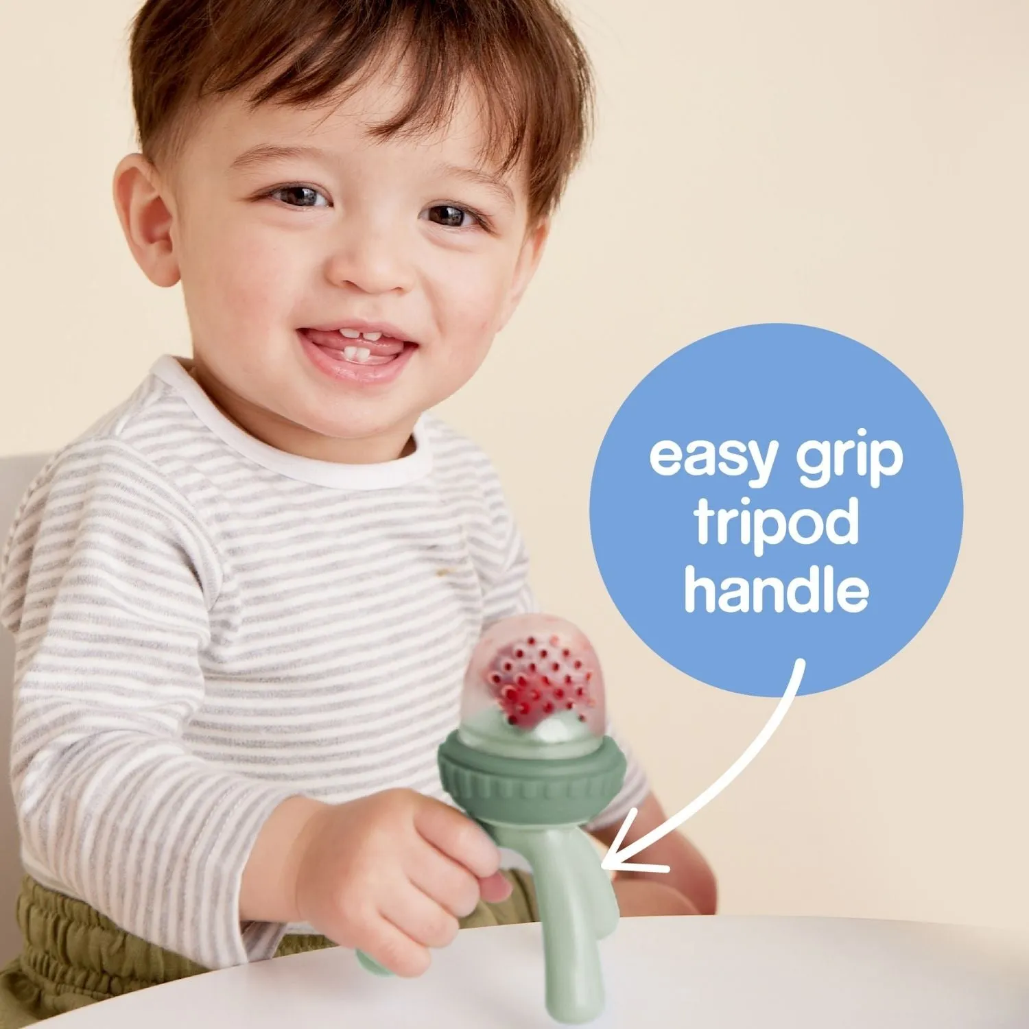 Silicone Fresh Food Feeder Sage Green