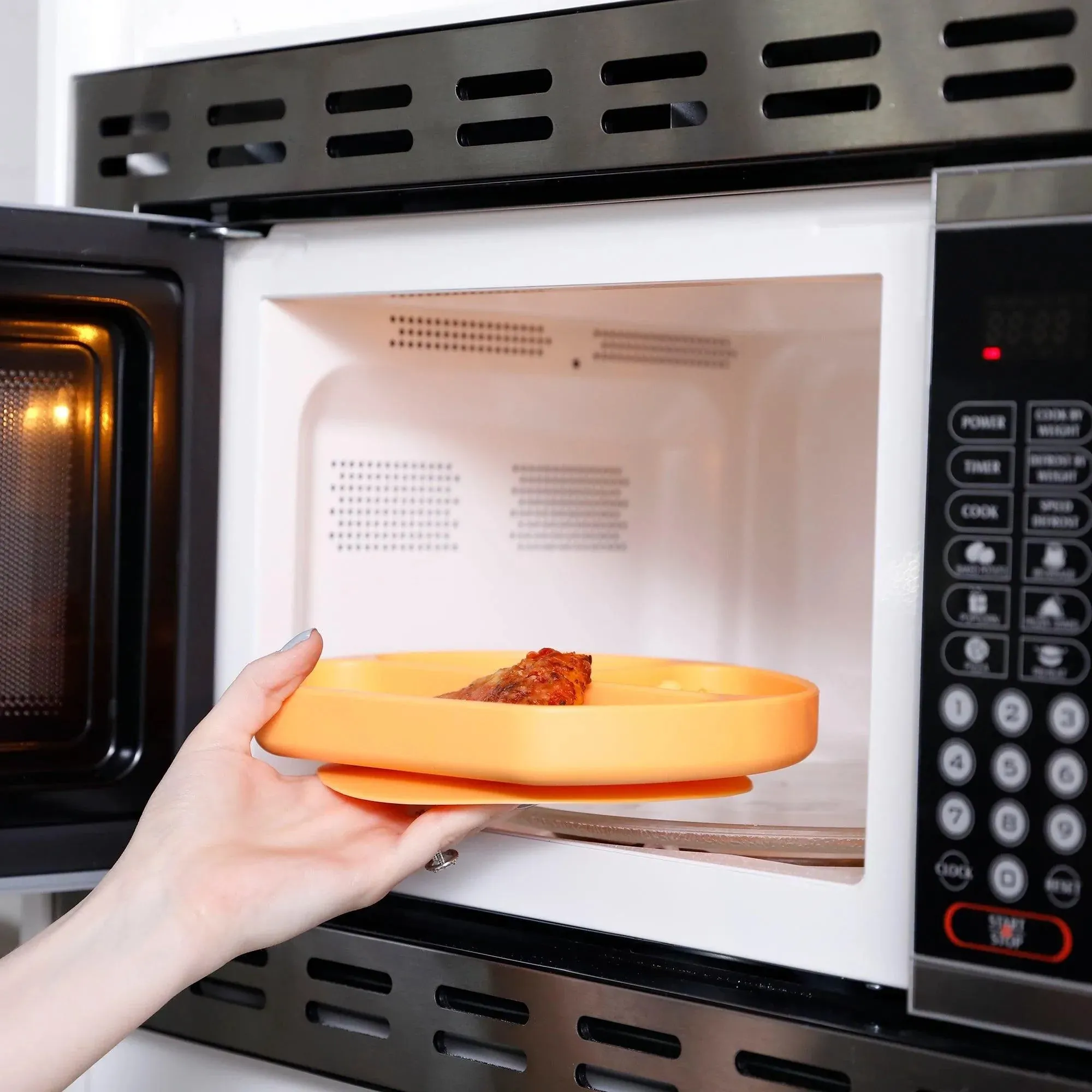 Silicone Grip Dish: Tangerine