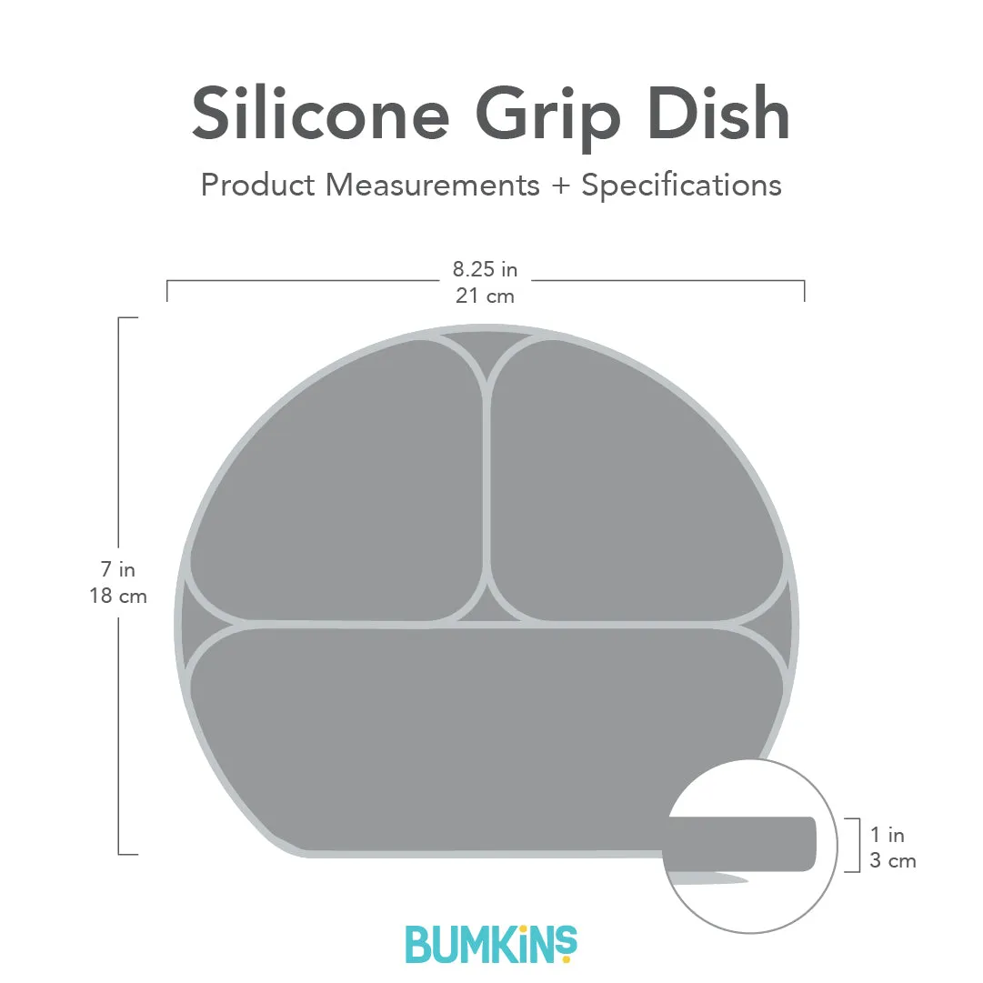 Silicone Grip Dish: Tangerine