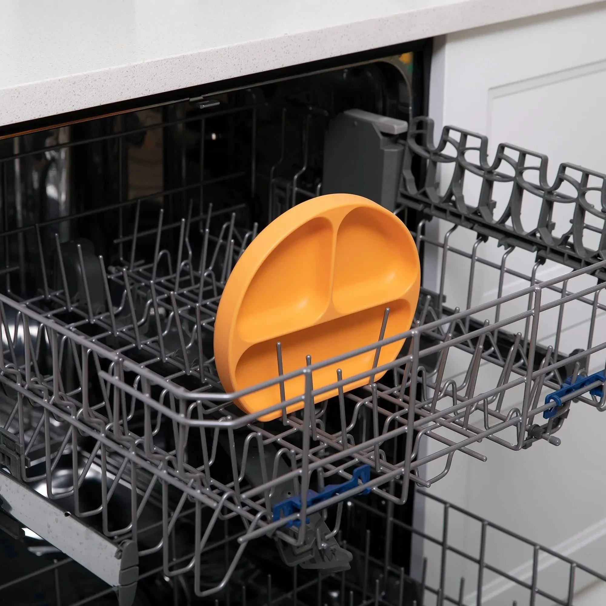 Silicone Grip Dish: Tangerine
