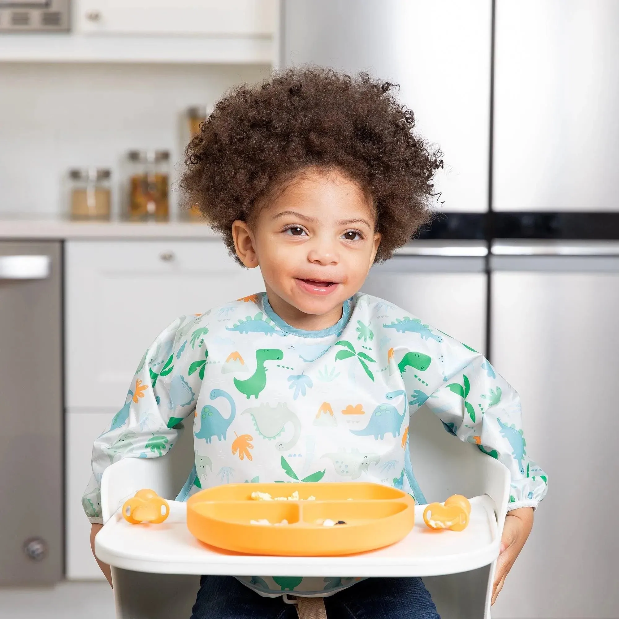 Silicone Grip Dish: Tangerine