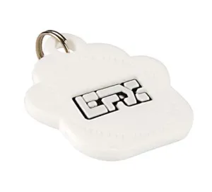Silicone Pet Tag - (Paw) White