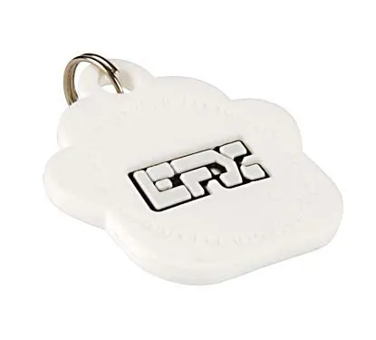 Silicone Pet Tag - (Paw) White