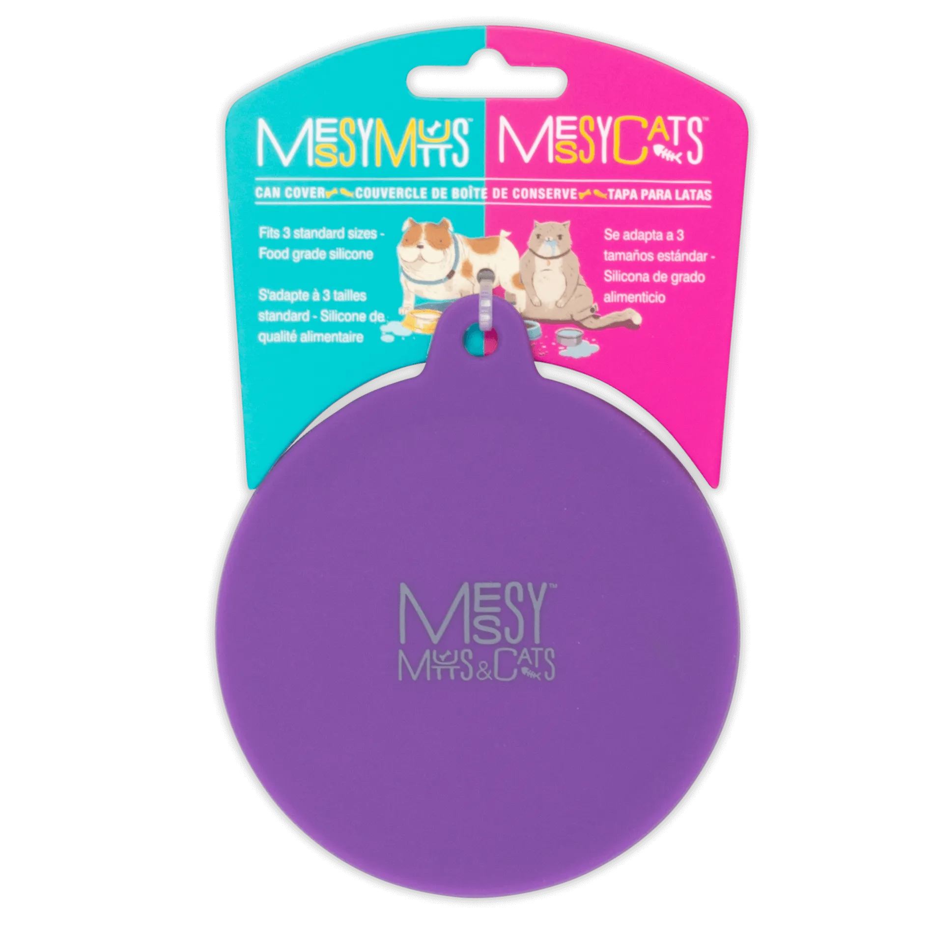 Silicone Universal Cat Food and Dog Food Can Cover, Fits 2.5" to 3.3"