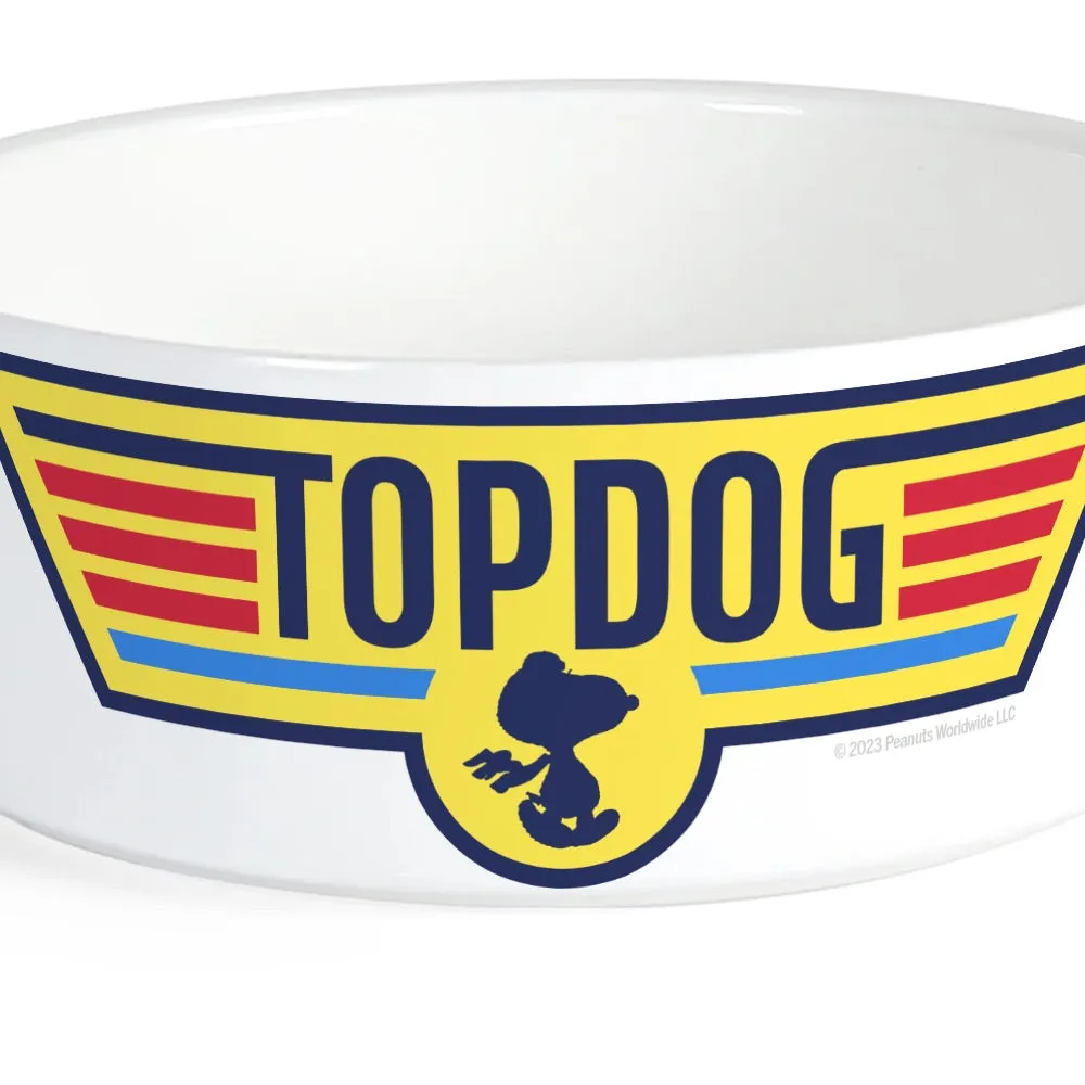 Snoopy Top Dog Personalized Large Pet Bowl