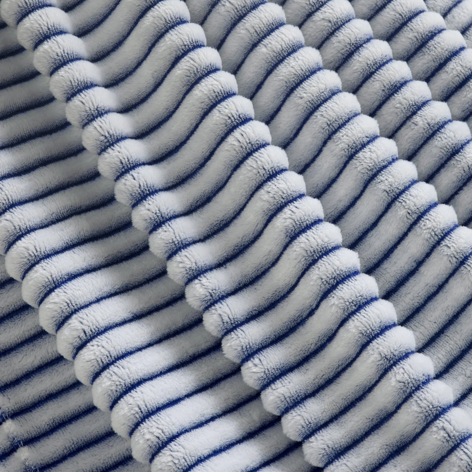 Super Cozy Ultra Soft Ribbed Faux Fur Throw Blanket