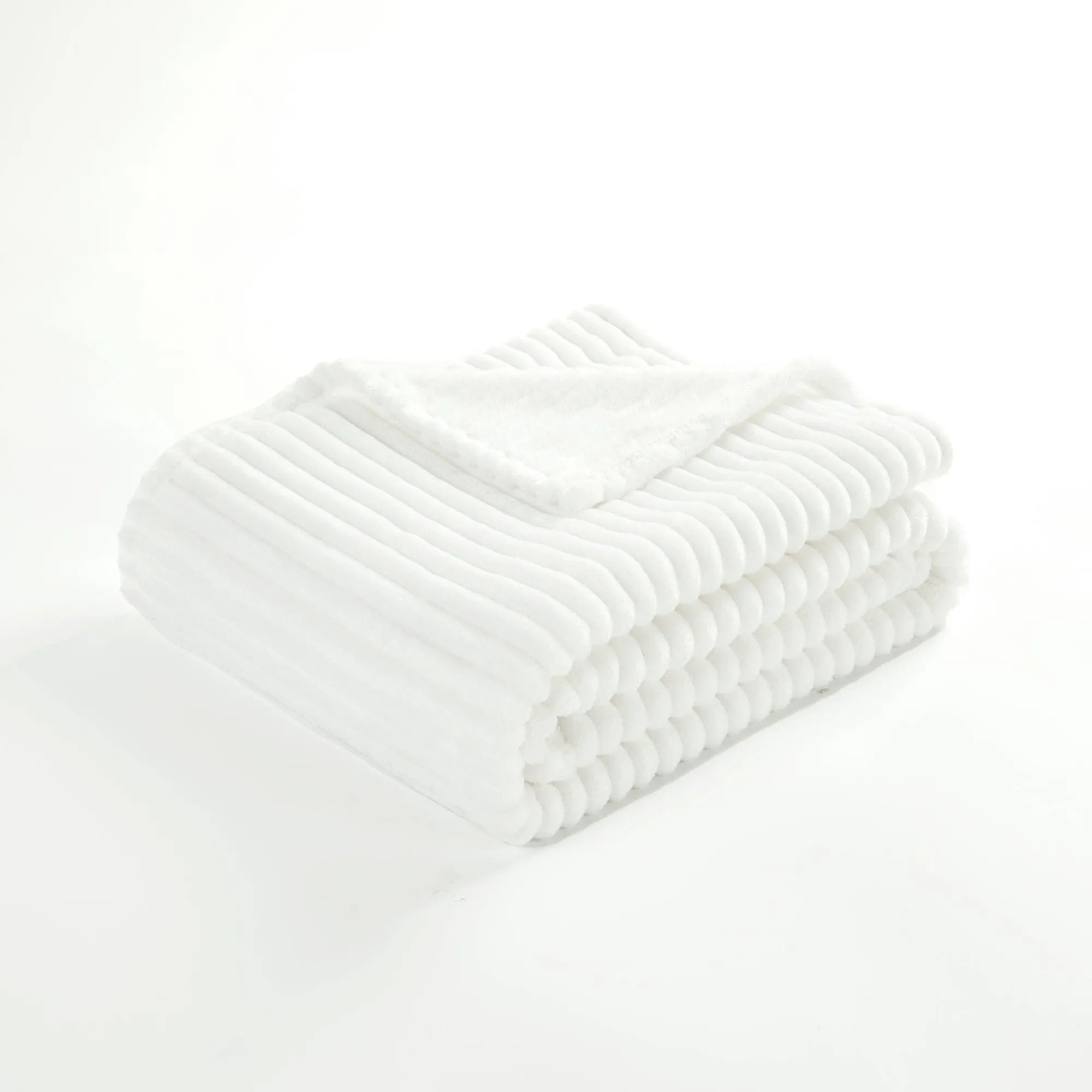 Super Cozy Ultra Soft Ribbed Faux Fur Throw Blanket