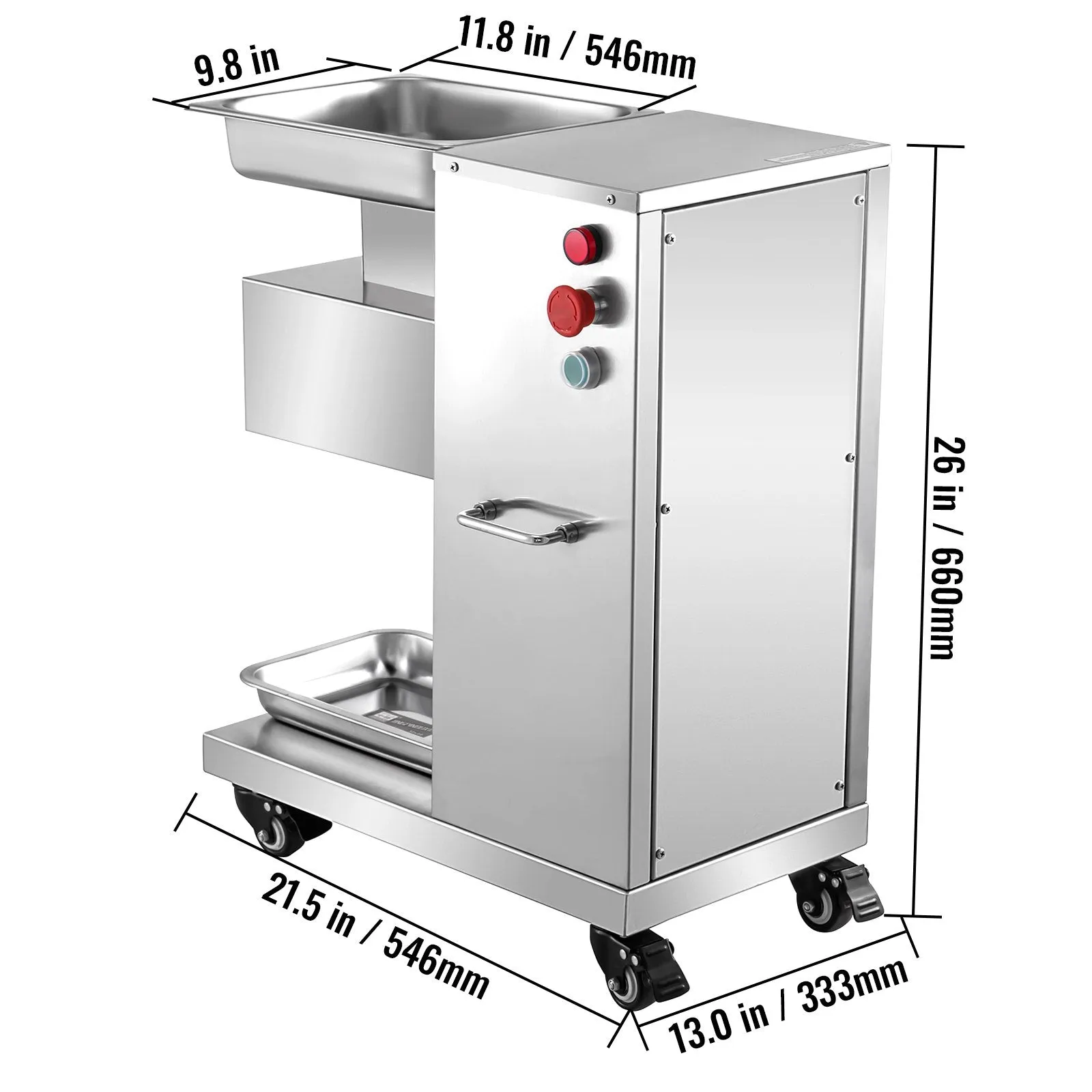 Vevor Commercial Meat Slicer Electric 1100 Lbs/Hr 750W 110V New