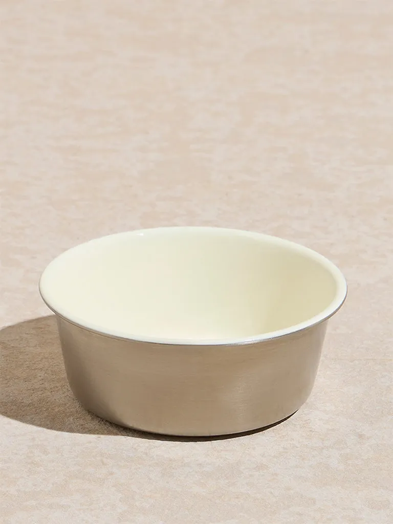 Westside Home White Pet Food Bowl - Small
